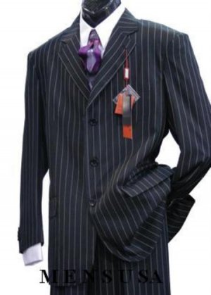Light Weight Beautiful Velvet Black & Blod With Pinstripe Single Breasted Suit