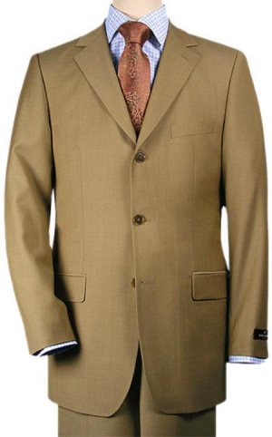 Tessori Bronz Color 3 Buttons Double Vent Super 150 Wool