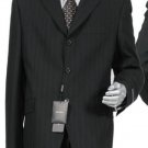 Black Shadow Pinstripe Super 150's Wool