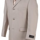 Tan~Beige~Light Taupe~Sand Wool Blend polyester Summer suit