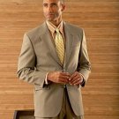 Coffe Tan/Beige Men's 2 Button Super Wool Double Side Vent