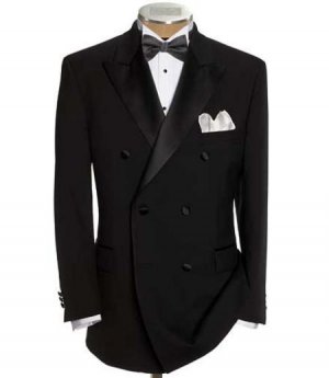 Black Double Breasted Tuxedo Jacket + Pants