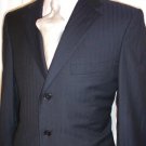 Navy Shadow 3 Buttons Pinstripe Super 150's Wool Suits