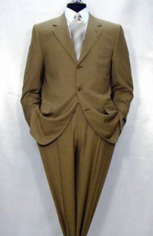 Men's Luxurious High End 3-Button Super 150's Wool Camel premeier quality italian fabric Suit