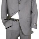 Light Gray Pinstripe Super 120's Wool