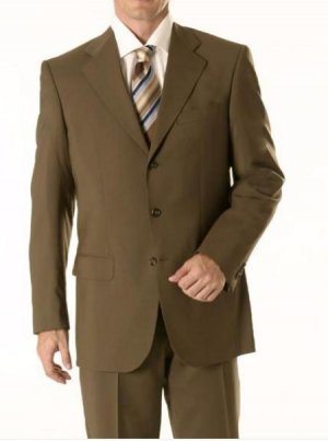 Dark Olive Green Business Suit Super 150 Wool 3-Button premeier quality italian fabric Men's Suits