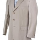 Stone~Sand~Khaki~Light Tan Light Weight Suit 3 Buttons