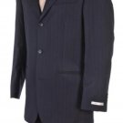 Men's Dress Business Dark Navy Ton on Ton Super 140's Wool