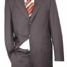 Charcoal Super 150 Wool 3-Button Flat Front Pants premeier quality italian fabric Suit
