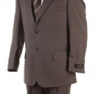 Men's 2 Button English Brown Super Wool Business Suit