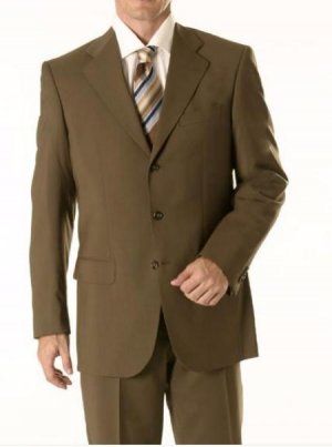 Dark Olive Green Super 150 Wool & Cashmere 3-Button premeier quality italian fabric Suits