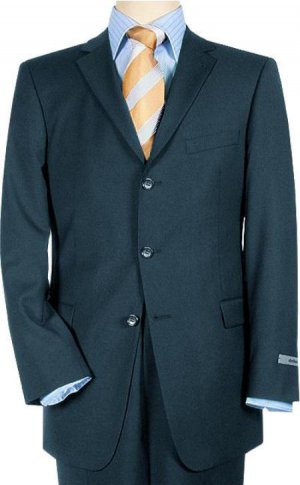 High Quality Pick Stitch Jacket & Double Back Vent Three Button Navy Blue Super 140's