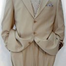 Luxurious High End 3-Button Cashmere Solid Tan premeier quality italian fabric Suit