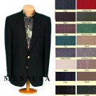 Mens 2 Button Front 4 on Sleeves Fully Lined Metal Buttons Blazer All Colors