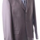 Solid Taup (Grayish - brown color Dark Olivish~Beige) Super 140's Wool Suit Back Side Ve
