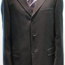 Simple & Classy Solid Black Pick Stitching Laple Double Side Vent On Sale Super 140's Wool