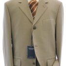 Soft Solid Three Button Drak Tan / Taup Business Super 140's Wool Dress Suits