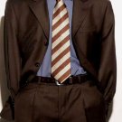 Chocolate Brown Italian Super 150's Wool premeier quality italian fabric Design Men's Suits