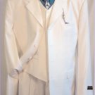 WHITE EXTRA FINE Light Weight Soft Fabirc 3PC VESTED SUIT
