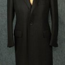 Luxurious Full-Length Black Cashmere and Wool Blend Over Coat