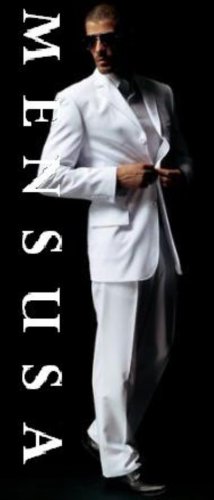 1 Polyster Men's White Suit 1 Polyster Light Weight Feels Super Soft No Vent