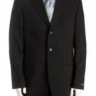 UMO Simple & Classy Solid Black Super 150's Wool & Cashmere Blend Back Side Vented