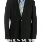 UMO Simple & Classy Solid Black Super 150's Wool 2 Button Style Back Side Vented