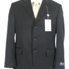 Black Super 140's Wool Men's Suits 3 Buttons