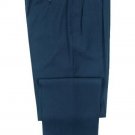 Mizzani Navy Blue Pleated Super 120's Wool premeier quality italian fabric Dress Slacks