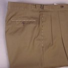 Mizzani Taup Pleated Super 120's Wool premeier quality italian fabric Dress Slacks