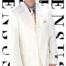 Men's Ivory Off White 4 Buttons Mens Dress Fashion Suits