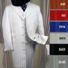 Shiny Ton On Ton Shadow Pinstripe Long Zoot Suit in Many Colors