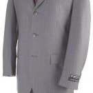 Mens Light Gray Pinstripe 3 Buttons Dress Suit