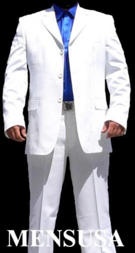 Joun Paul White 3 Buttons Super Cool Lightest Weight Fabric in the market Men's Suit