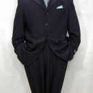 Darkest Navy Blue Wool 3 Buttons Style premeier quality italian fabric Men's Suits LIQUID NAVY BLUE