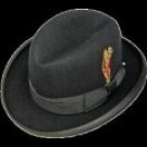 GODFATHER NEW MENS BLACK 100% WOOL DRESS HAT