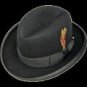 GODFATHER NEW MENS BLACK 100% WOOL DRESS HAT
