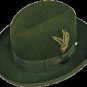 GODFATHER NEW MENS Olive Green 100% WOOL DRESS HAT