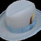 NEW MENS Sky Blue 100% WOOL DRESS HAT