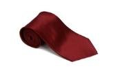 Burgundy 100% Silk Solid Necktie With Handkerchief