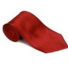 Lipstickred 100% Silk Solid Necktie With Handkerchief
