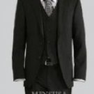 2 Button Solid Vested Suits