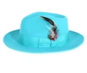 Men's Cyan Fedora Hat