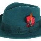 Ferrecci Men's Dark Green Wool Felt Fedora