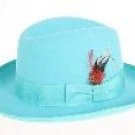 Ferrecci Men's Blue Wool Felt Fedora