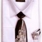 Mens French Cuff Shirts with Cuff Links White