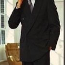 Mens Double Breasted Black Suit