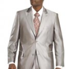 Mens 2 Button Vented Jacket With Pleated Pant Executive Full Cut Suits Taupe