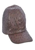larger image Los Altos Brown Genuine Ostrich Baseball Hat