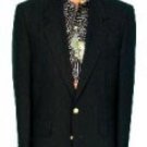 MENS 2 Button Texture Black BLAZER SUIT
